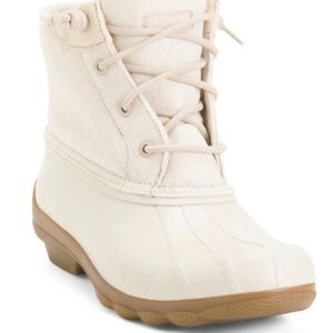 Women’s Sperry duck boots 7.5 Angora Cream NEW